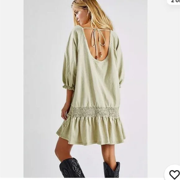 Free People jenny Light Green Mini Dress - Picture 2 of 8